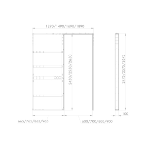 Пенал для скрытой раздвижной Armadillo (Армадилло) системы SLD.Comfort-PENAL caseta 900/2600