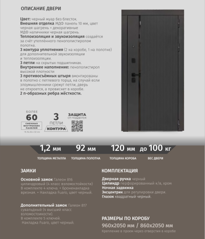 Металлическая дверь L - 3KL-1009