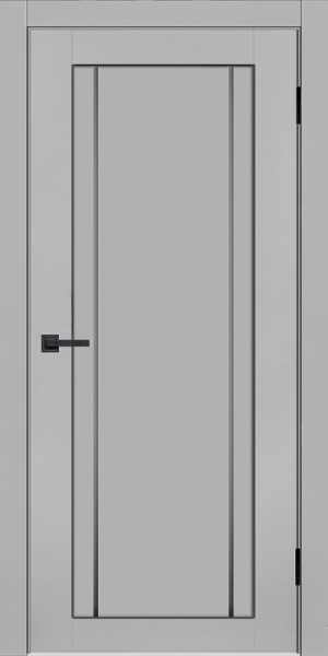 Комфорт Двери Сигма 30  Эмалит светло-серый стекло графит