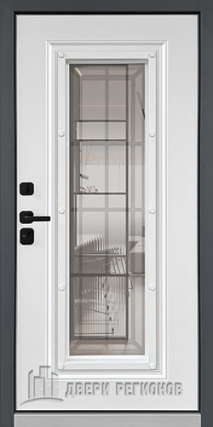 Входная дверь ТЕРМО RX-10 Муар RAL 7024/ белый матовый
