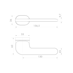 Ручка раздельная R.UCR36.DUNE BL-26 черный