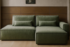 Диван DIVA угловой односекционный с думками