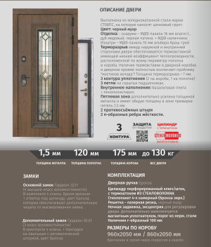 Металлическая дверь Л - Термо Отта уличная