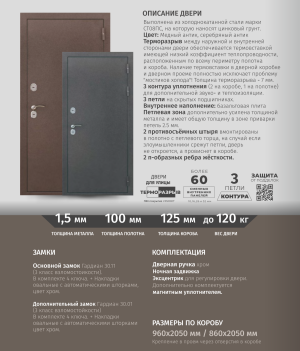 Металлическая дверь Л - уличная