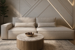 Диван DIVA угловой односекционный с думками